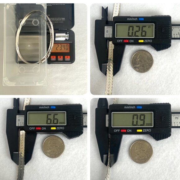 Sterling Silver 925 Italy 6.5MM Wide 16" Italian Herringbone Chain 23g - Picture 10 of 16